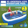 Bestway Inflatable Kids Pool 3D Undersea Adventure 3D Goggles Included 778L