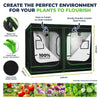 Garden Greens Grow Tent Kits 2.4m x 1.2m x 2m Hydroponics Indoor Grow System