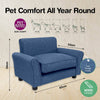 Pet Basic Pet Chair Bed Stylish Luxurious Sturdy Washable Fabric Blue 65cm