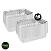 Home Master 48PCE Aluminium Deep Foil Trays Premium Quality &amp; Strength 32cm